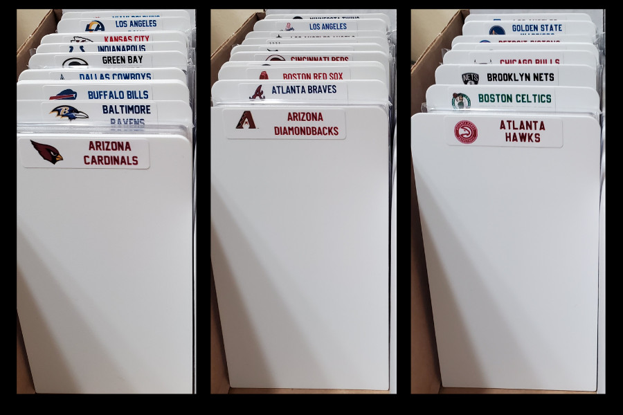 BUNDLE – 3 League GRADED Size Dividers – *NFL *MLB *NBA !
