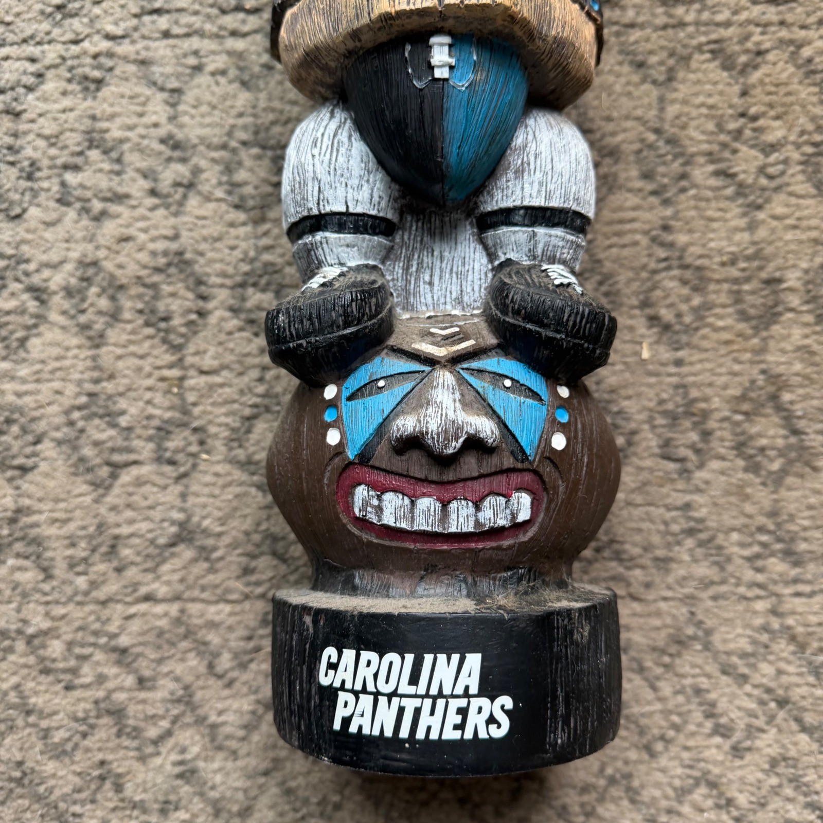Carolina Panthers NFL Tiki Totem Statue Forever Collectibles 16 inch Resin Decor