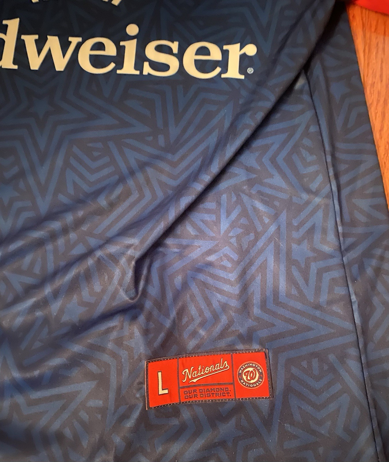 2026 Washington Nationals Soccer Jersey Size Large SGA 6/25 MLB Budweiser New
