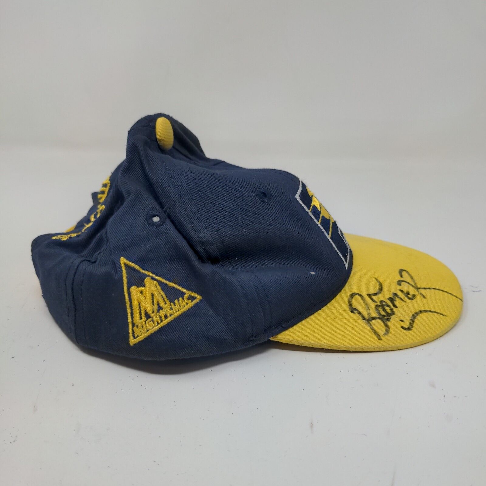 Mighty Mac Boy’s Snapback Hat Blue 2-4T Yellow Indiana Pacers Autographed Boomer