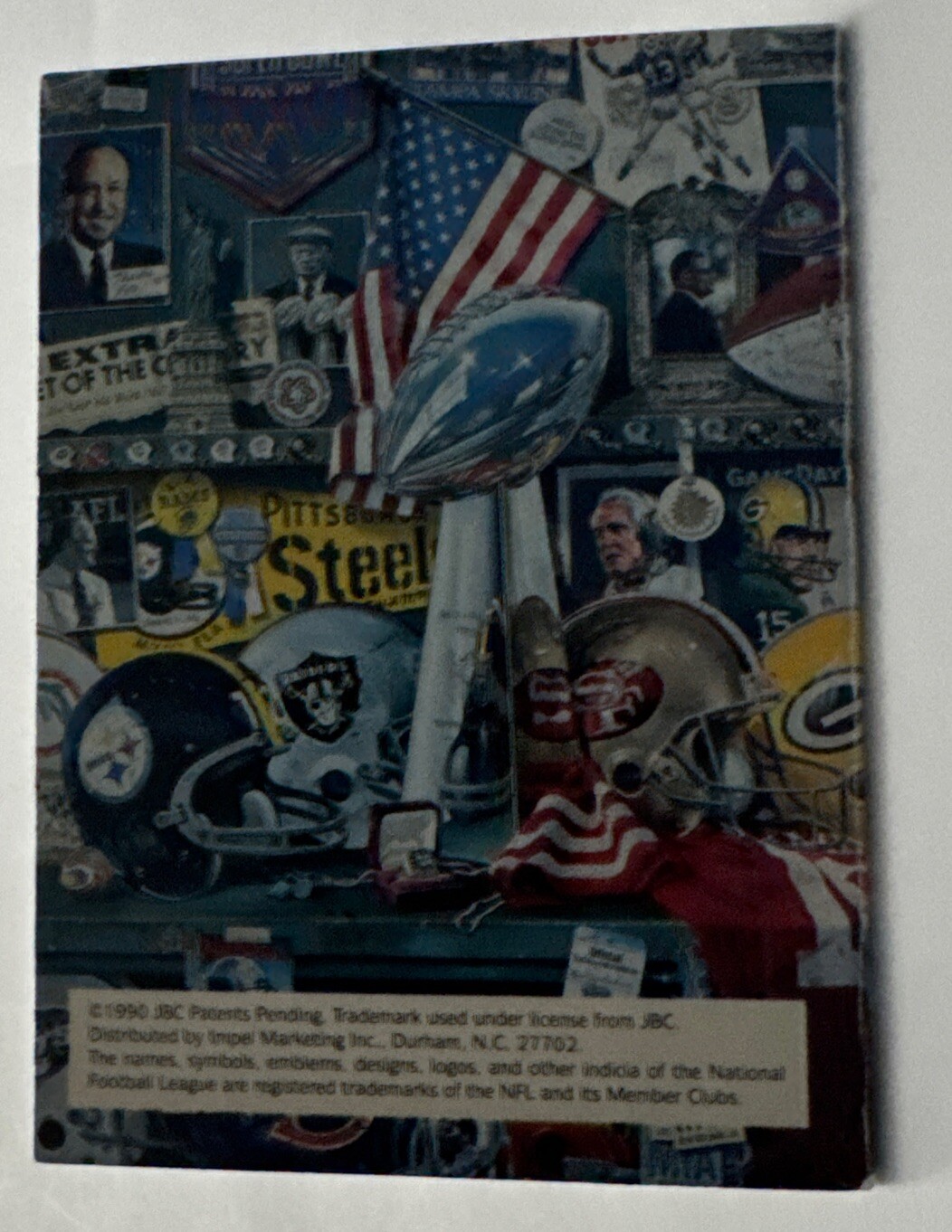 NFL Super Bowl XXV Silver Anniversary Candy Tin w/ SB Booklet (5” x 7” x 4”)
