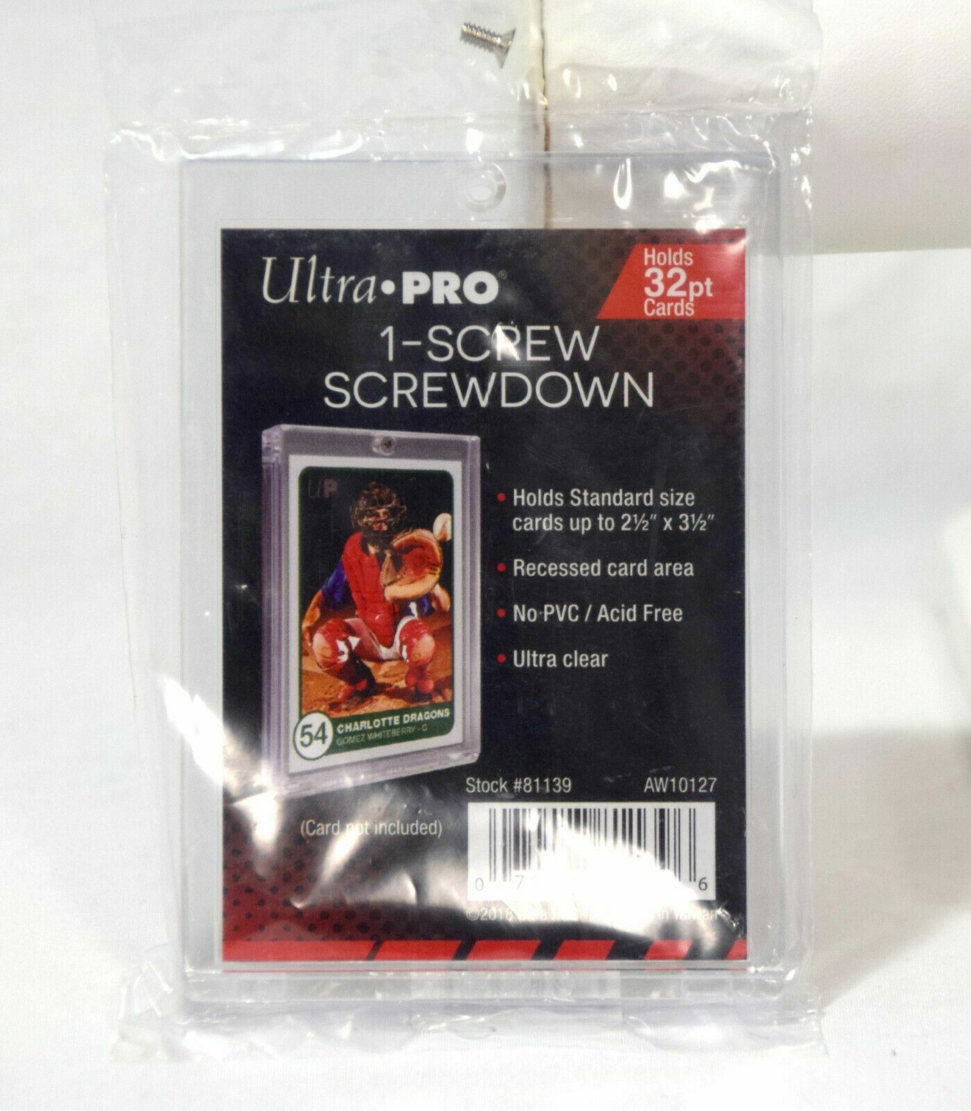 NEW 25-PACK Ultra Pro 1-Screw Screwdown Trading Card Display Case Sports 81139