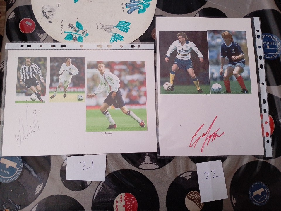 Signed Leeds United Pictures Ex Players £6 Each