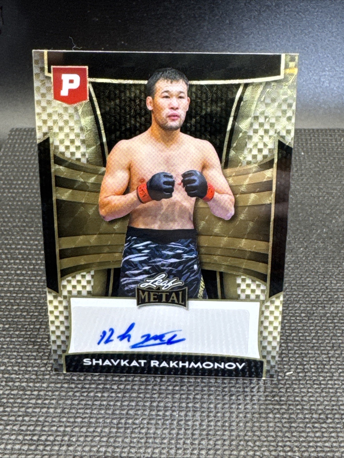 2025 Leaf Metal Pristine #BA-SR1 Shavkat Rakhmonov Super Gold Prismati Auto 1/1