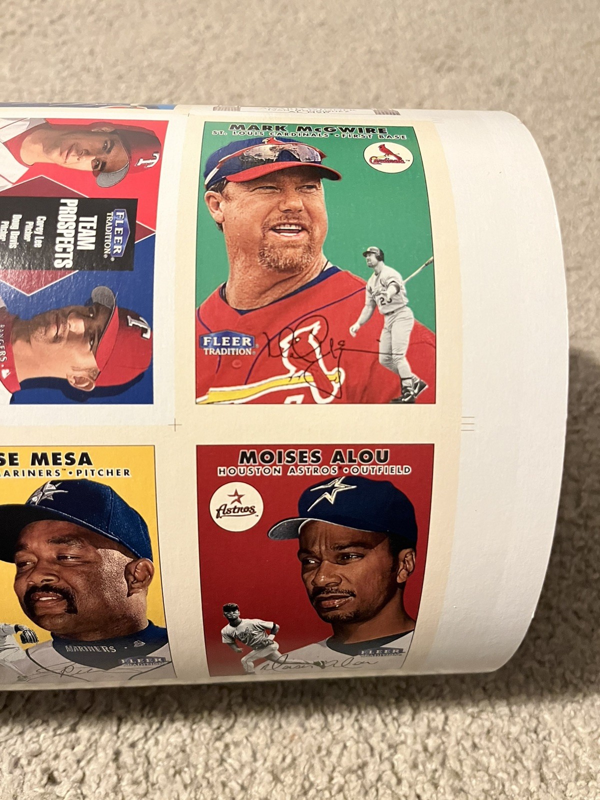 2000 FLEER TRADITION Baseball Cards UNCUT SHEET – SEE LIST OF STARS BELOW + PICS