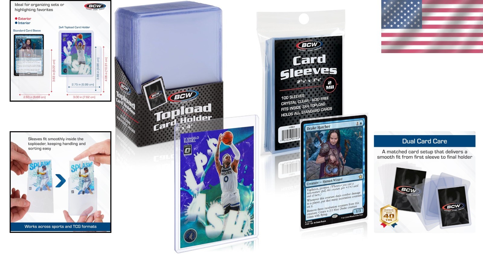 Crystal Clear Card Sleeves & Toploaders Combo