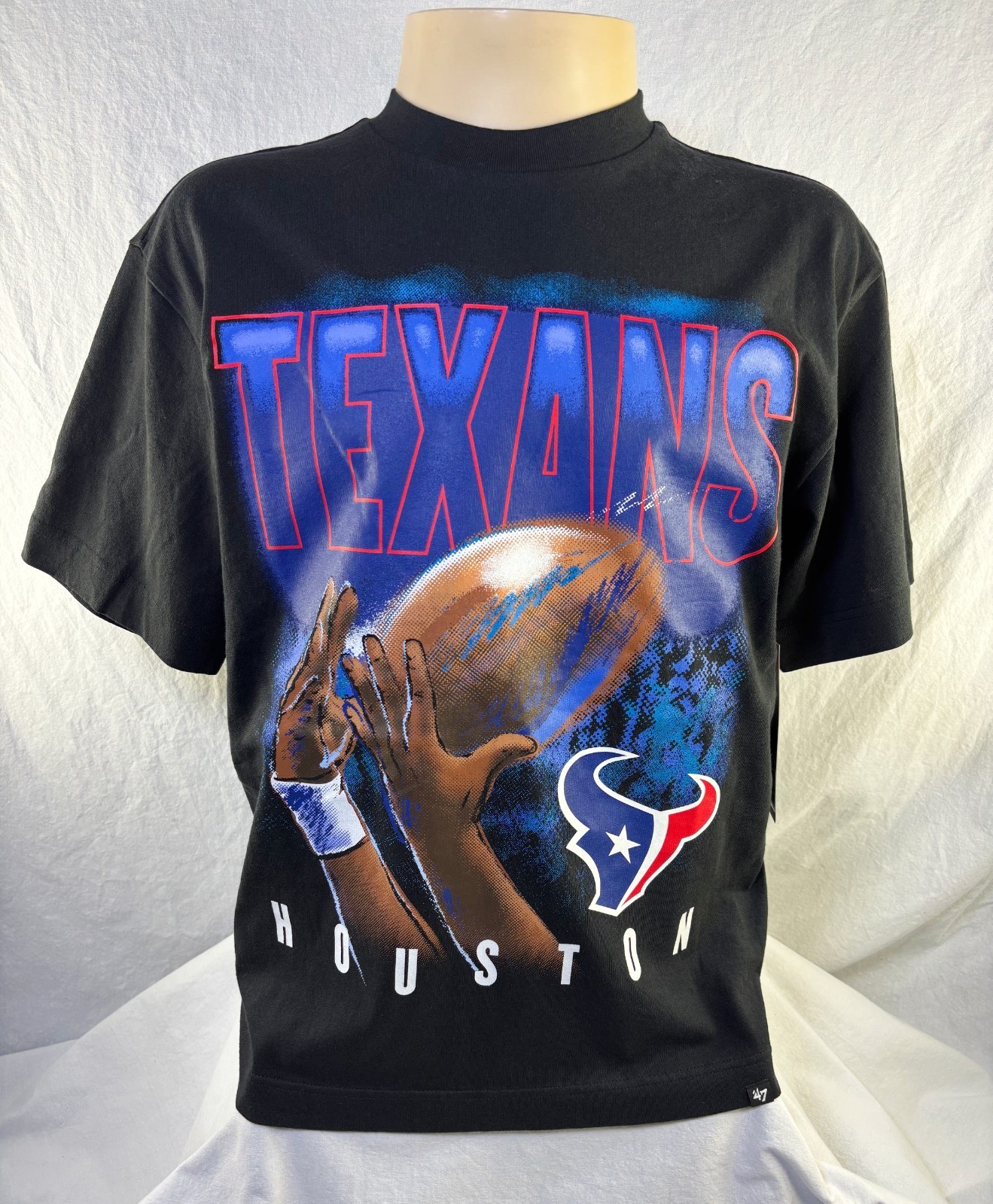 ’47 Houston Texans Football Bull’s Head Logo NFL Team Apparel TShirt Mens Sz XXL