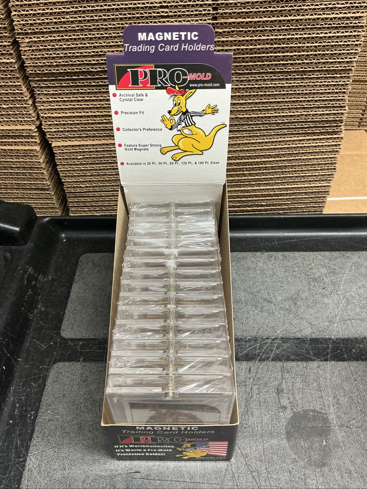 Pro-mold Magnetic 180 Point Trading Card Holders–Packs Of 15