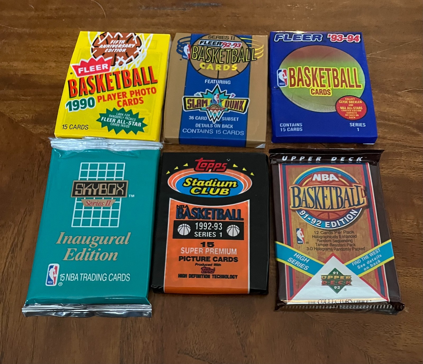 Hugh 160 Factory Sealed Card Lot: Hoops, Fleer, Skybox