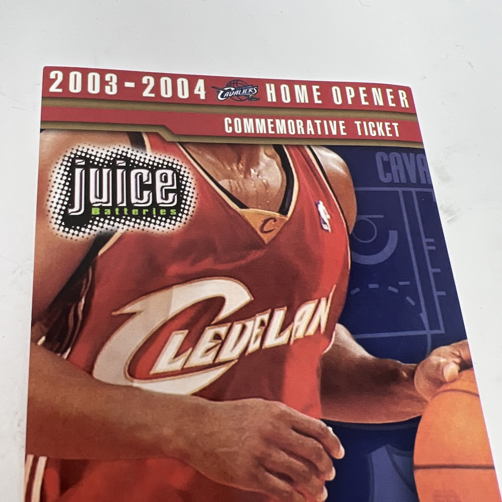 LEBRON JAMES HOME DEBUT TICKET COMMEMORATIVE CLEVELAND CAVALIERS 11/5/2003