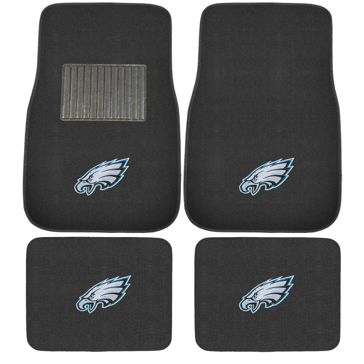 4PC NFL Philadelphia Eagles Car Truck Black All Weather Carpet Floor Mats Set
