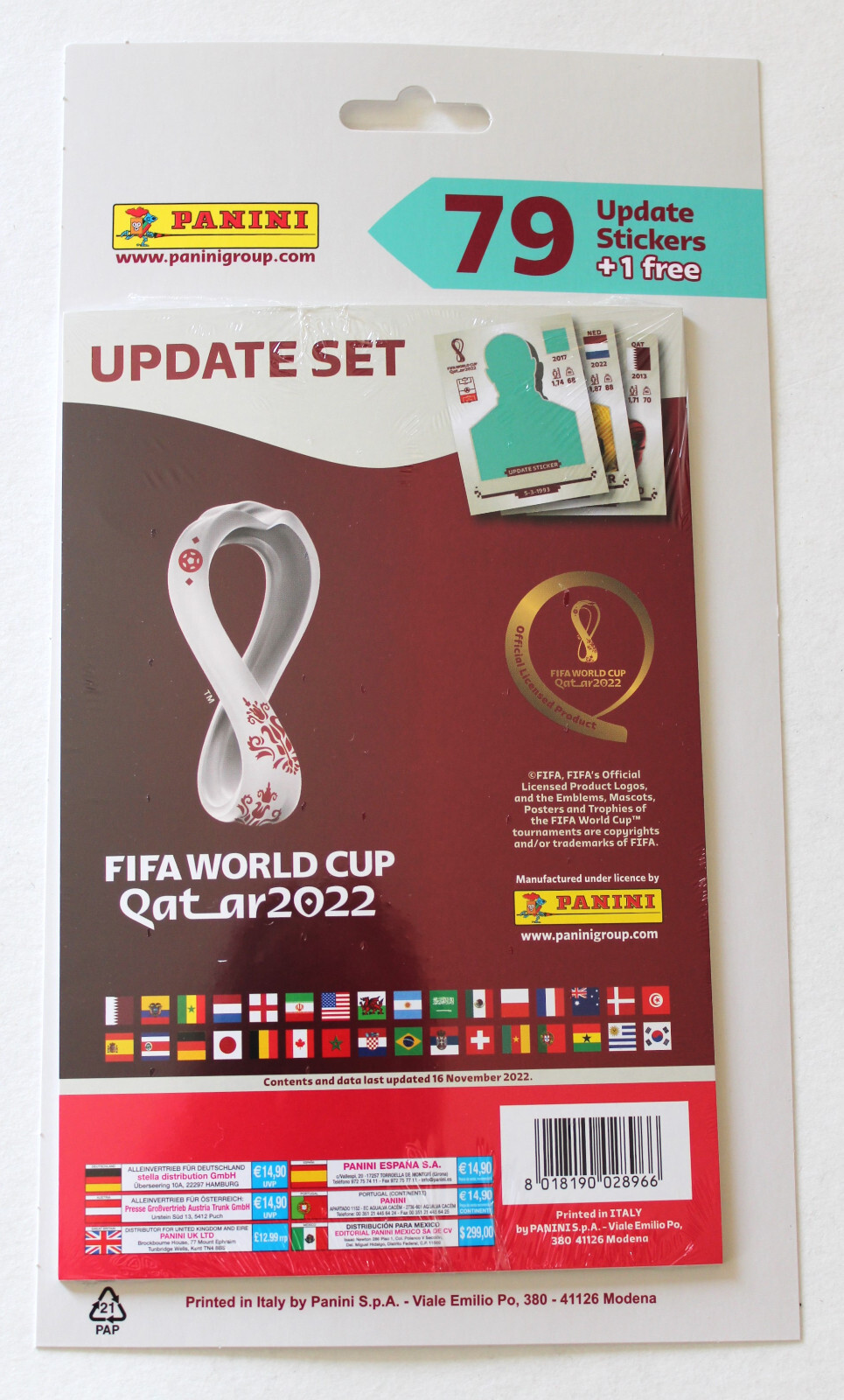 Panini FIFA World Cup WM Qatar 2022 – Update Set 79 + 1 Update Stickers