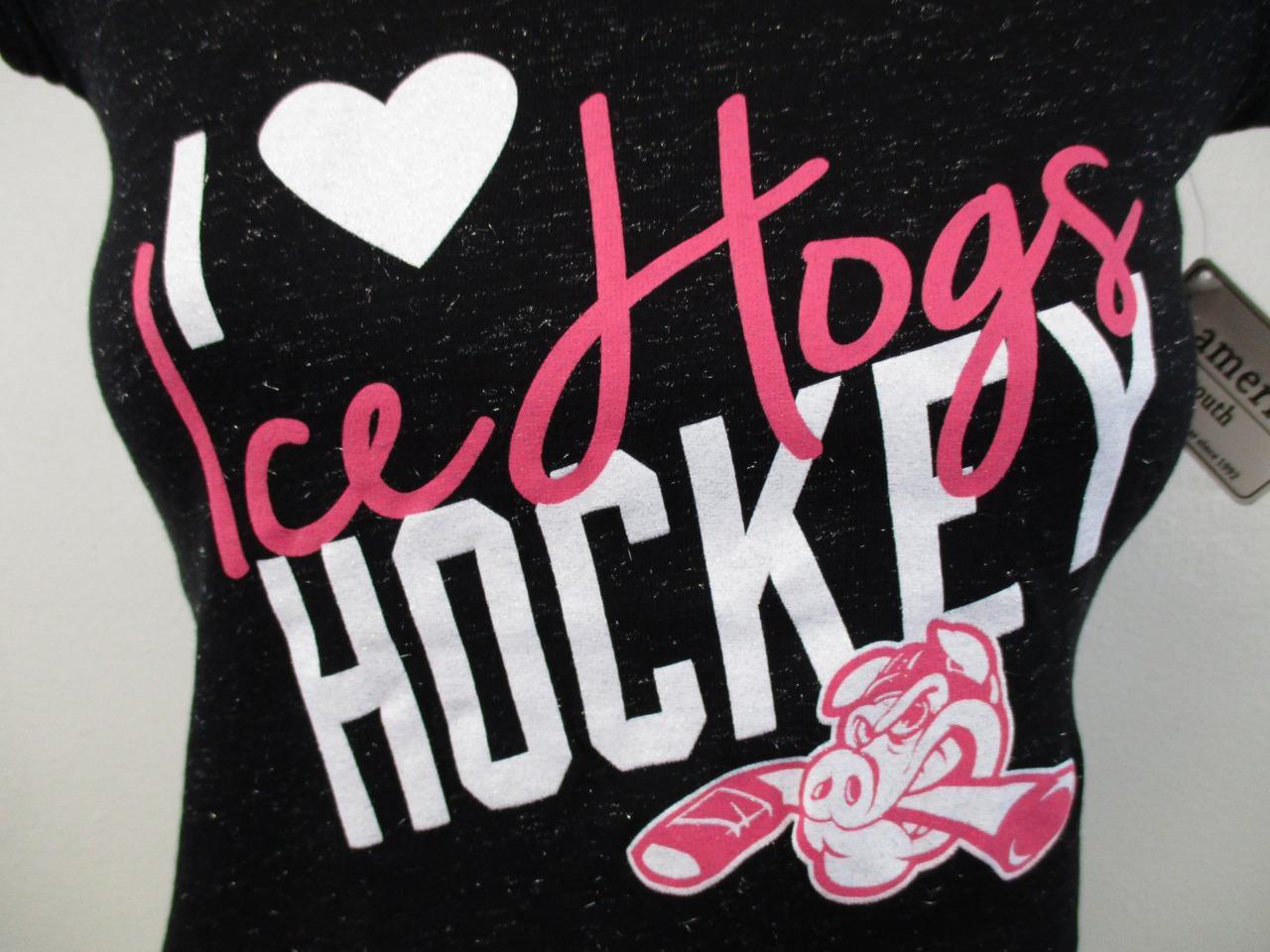 New Rockford Ice Hogs Youth Girls Sizes S-M-L-XL (5/6-7-8-10/12) Shirt