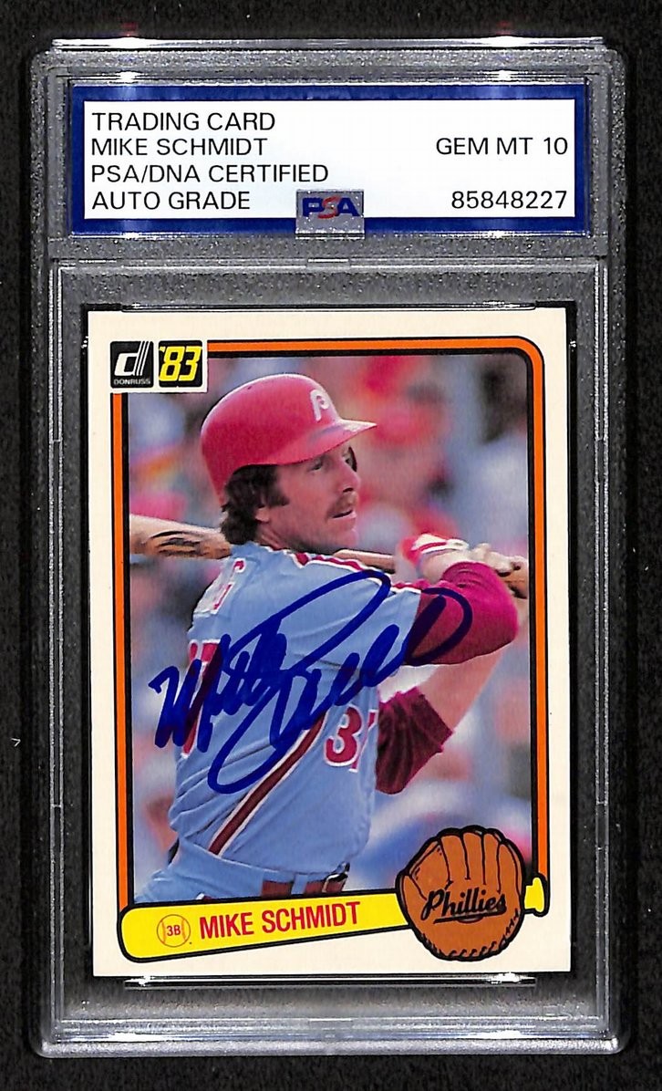 Mike Schmidt 1983 Donruss Card #168 Phillies HOF Signed PSA/DNA Auto GEM 10 8800