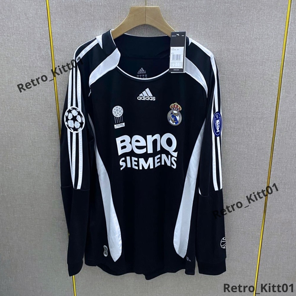Ronaldo #9 R9 Real Madrid jersey 2006/2007 Long Sleeve Black Retro L