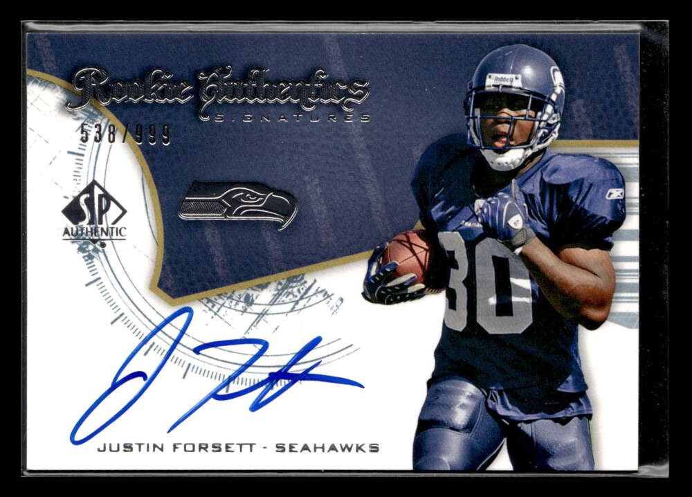 2008 SP Authentic Justin Forsett Auto Autograph /999 #247 Rookie UX3215