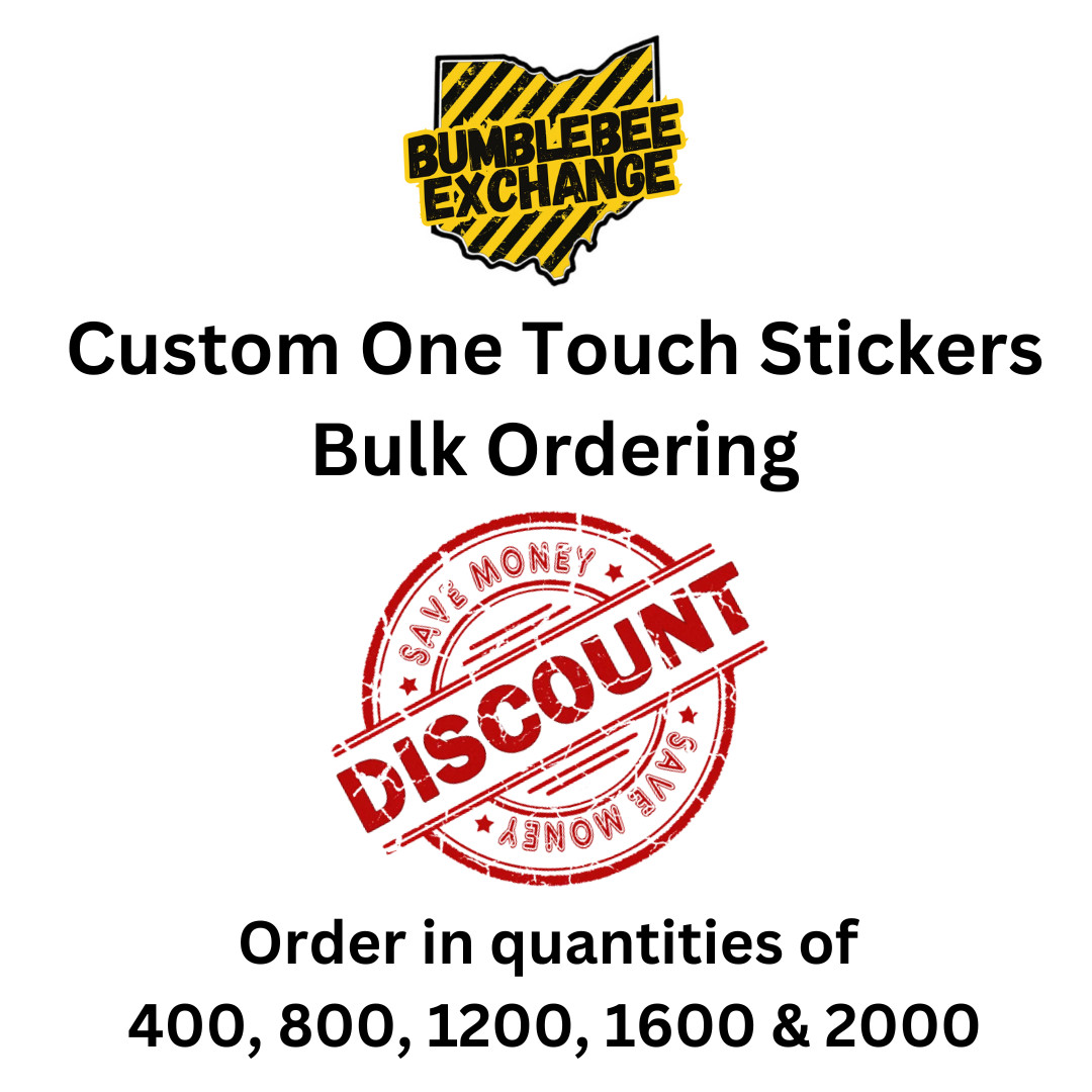 Custom One Touch Stickers – (.7″ x 1.5″) Premium Vinyl – Bulk Ordering