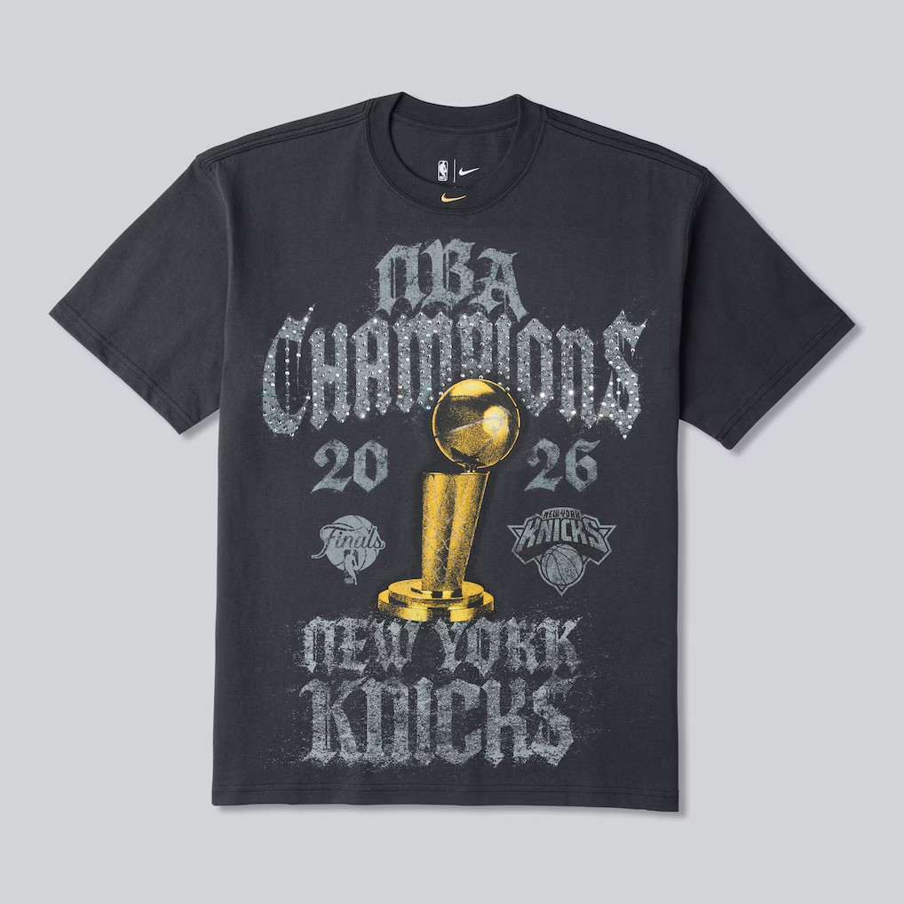 New York Knicks Nike 2026 NBA Finals Champions Authentic Locker Room T-Shirt
