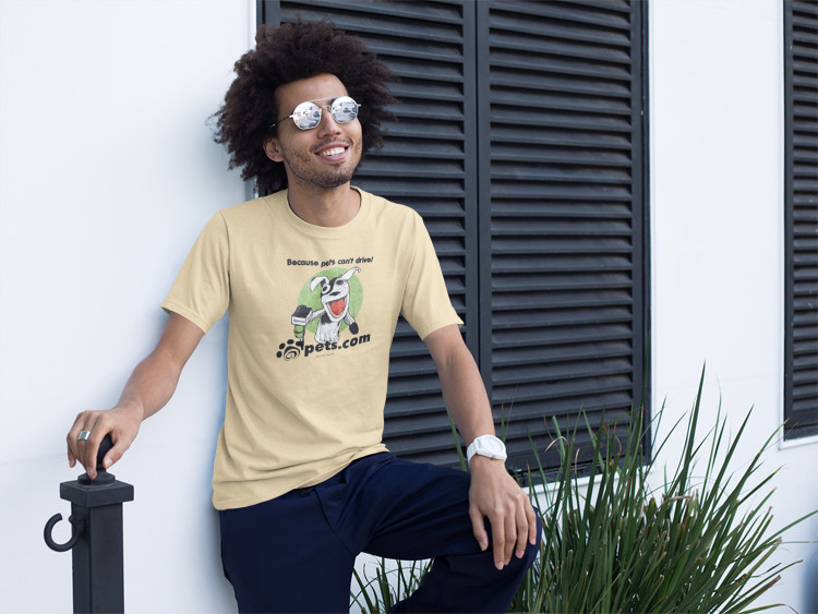 Pets.com Online Store Nostalgic Retro Logo T-shirt