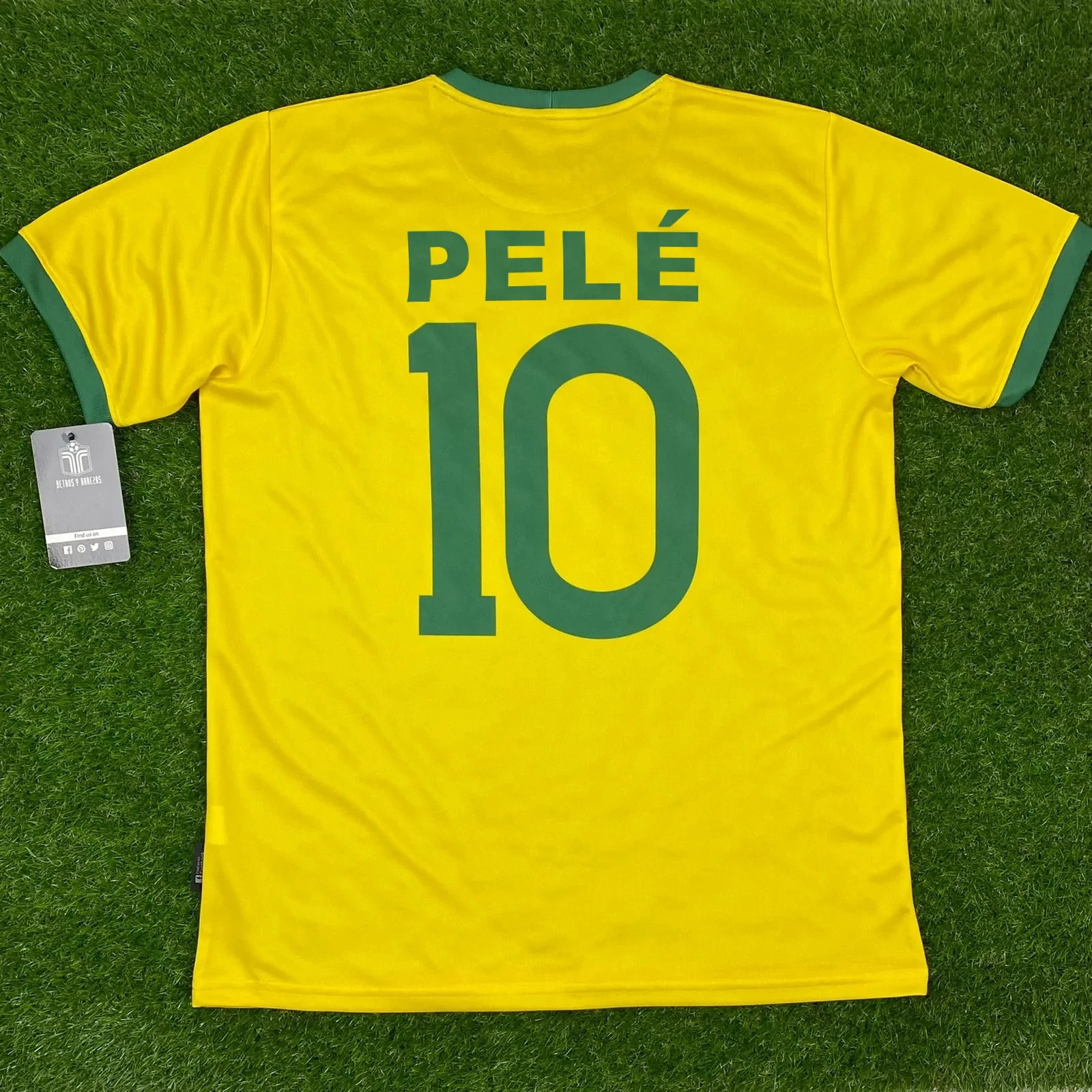 Brasil, Men’s Retro Soccer Jersey, 1970, Pele #10 (Tallaje Grande)