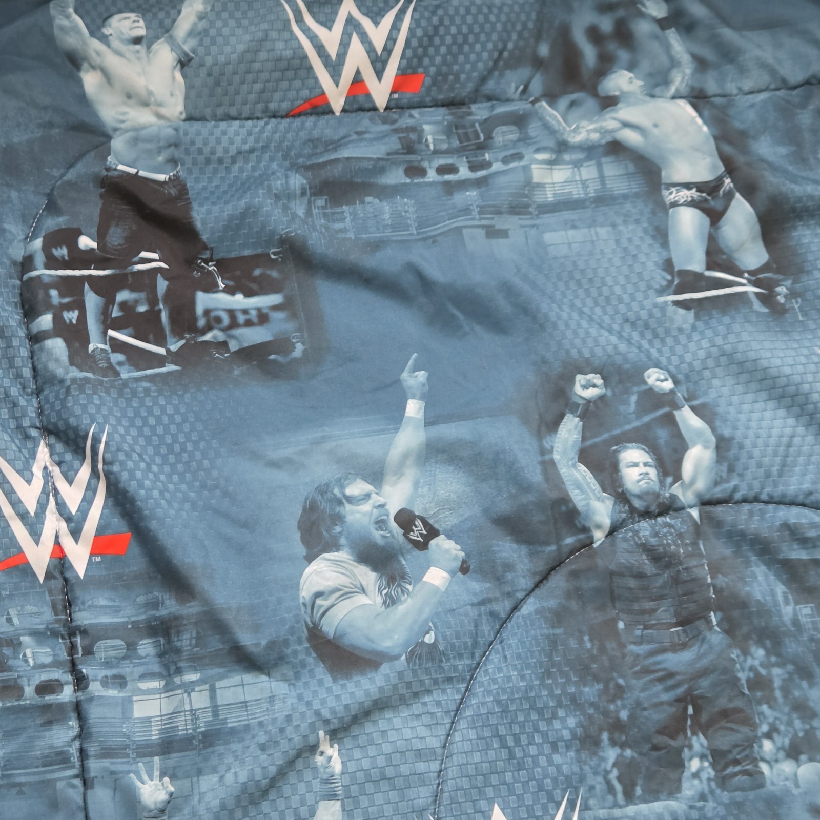 WWE 2015 Reversible Comforter Blanket 84×62″ John Cena Roman Reigns Randy Orton