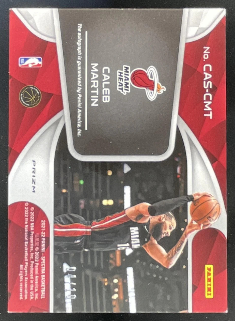 2021-22 Spectra Catalysts Gold #CAS-CMT Caleb Martin Auto /10