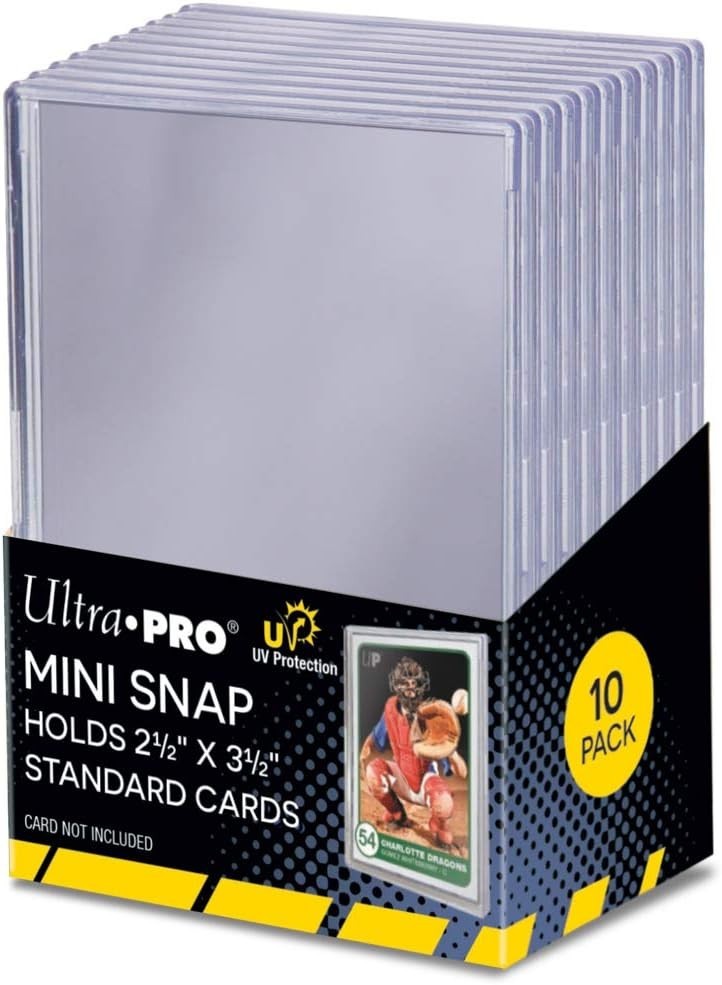 Ultra Pro MINI SNAP 10 pack Holds 2 1/2 X 3 1/2 Standard Cards NEW SEALED