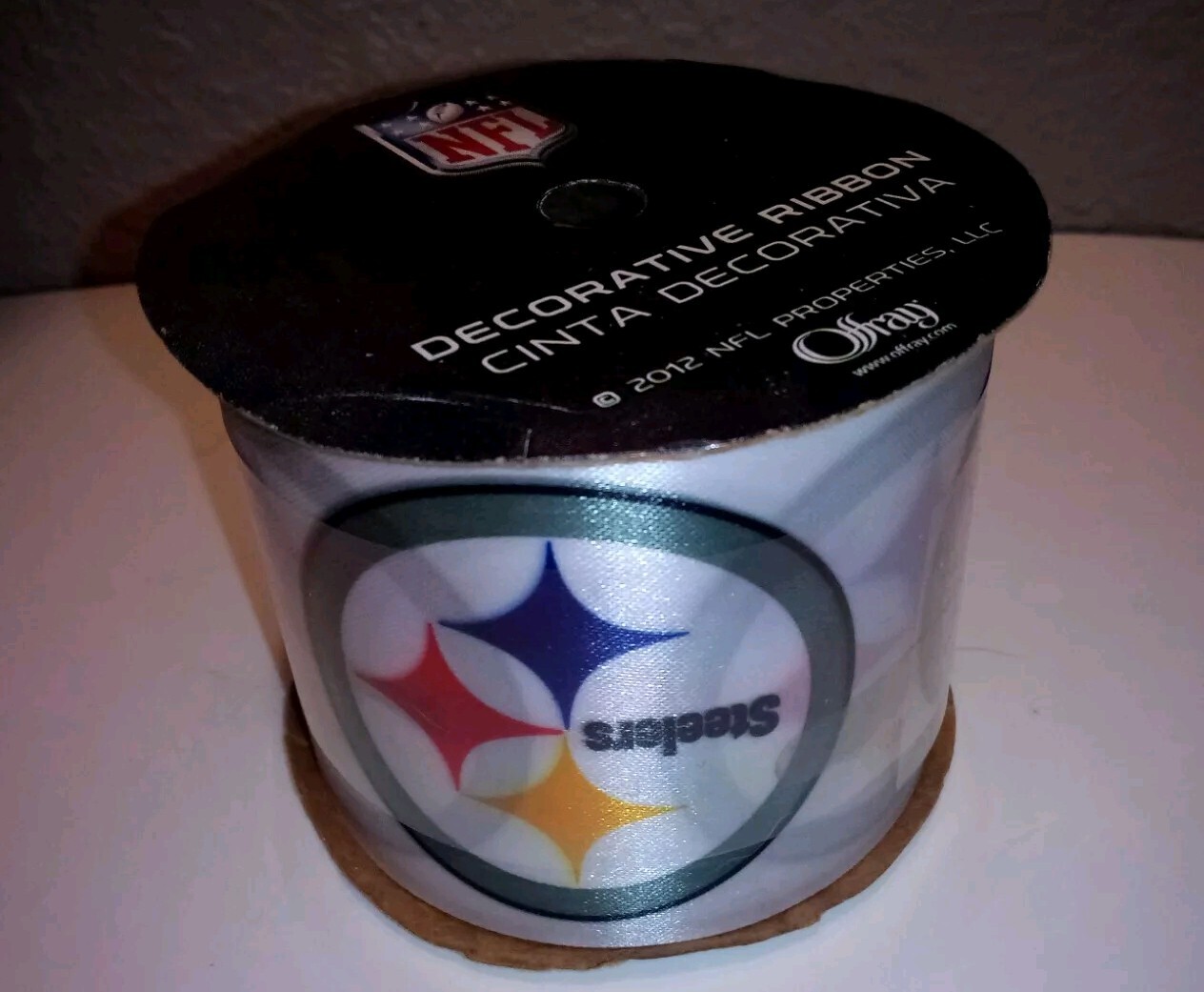 Pittsburgh Steelers – 9 Ft Spool, 2″ 7/16″ NFL Licensed Offray Ribbon NOS 2012
