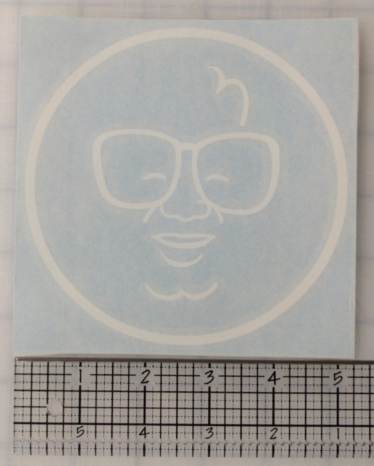 Harry Caray – Chicago Cubs Round Vinyl Decal/Sticker Large White – 5 Inches