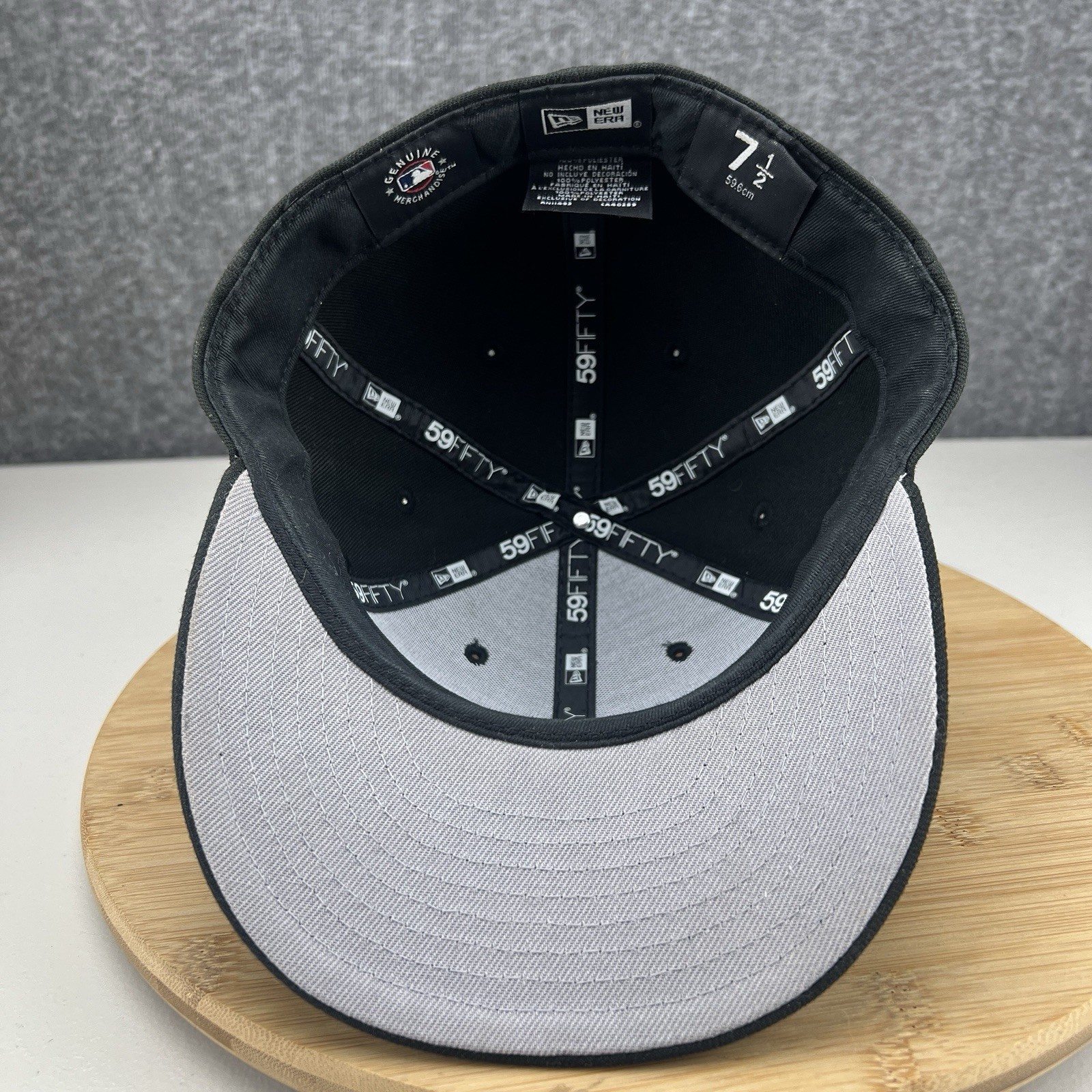 Los Angeles Dodgers Hat Cap Size 7 1/2 Black New Era 59Fifty 5950 LA
