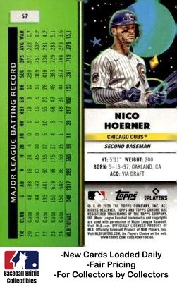 2025 Topps Chrome Cosmic #57 Nico Hoerner Chicago Cubs