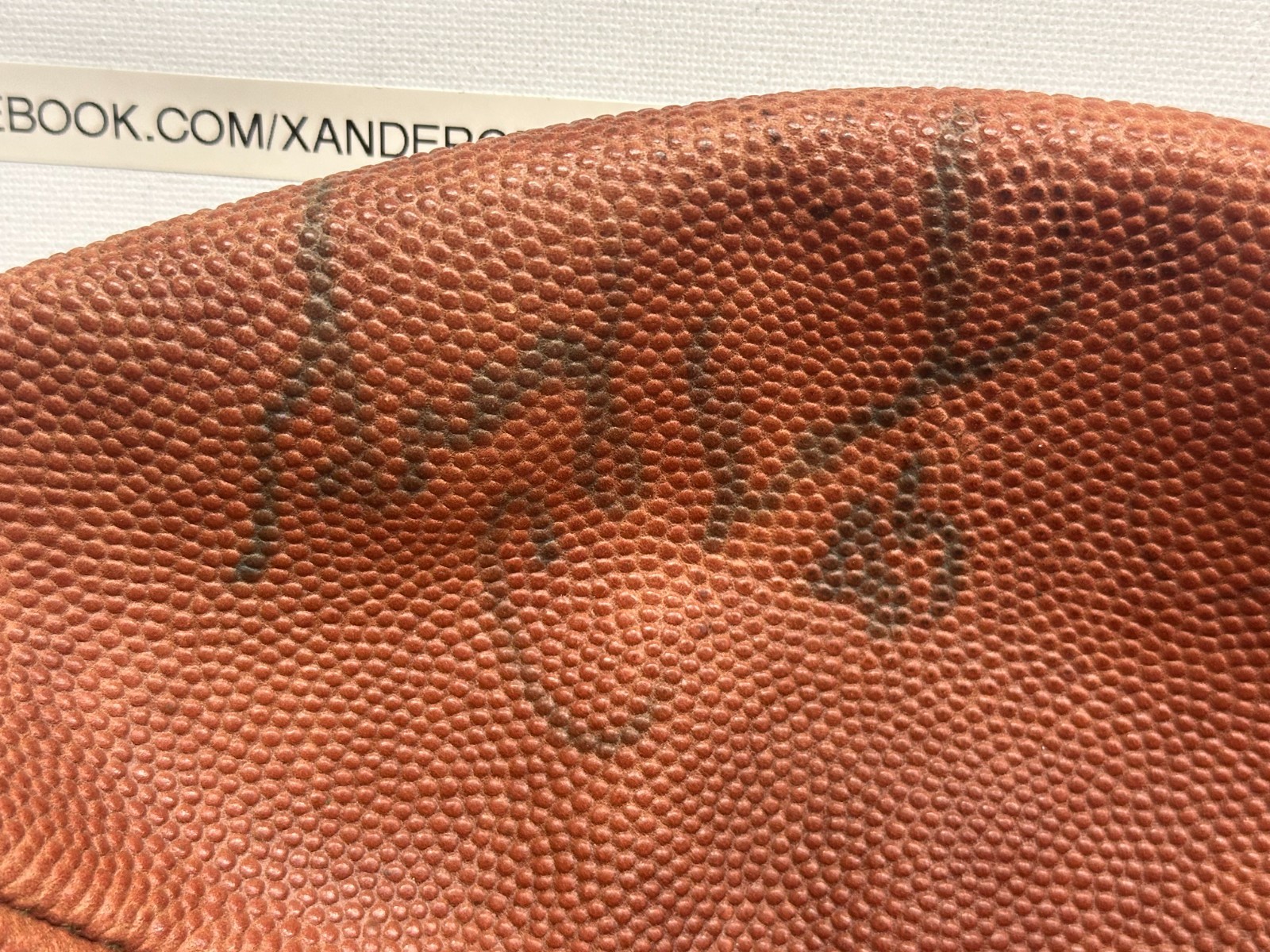 OFFICIAL WILSON NFL AFC NFC LEATHER GAME FOOTBALL BALL WITH 4 UNKNOWN AUTOGRAPHS
