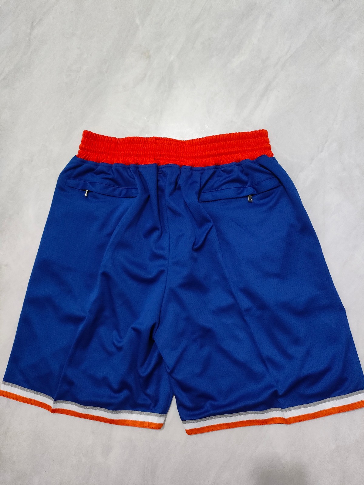 New York Knicks Men Blue Pockets stitched Shorts Size US