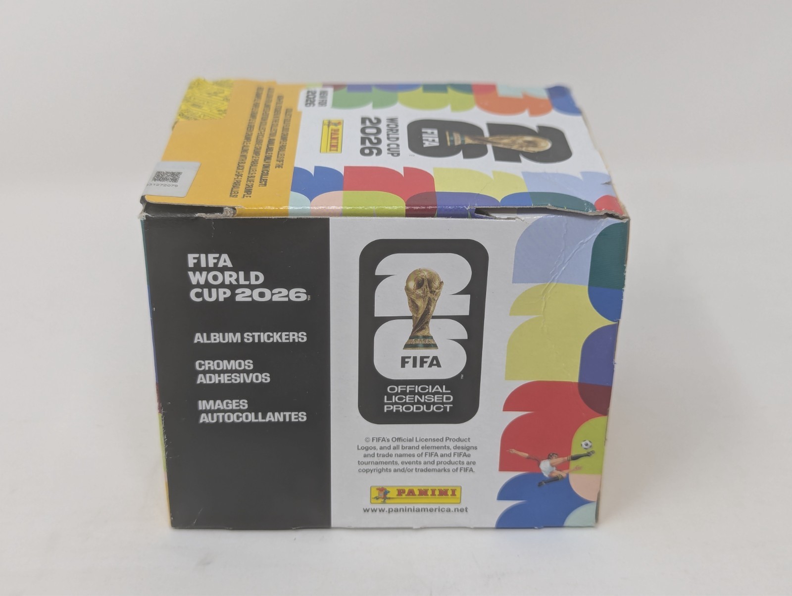 Online Exclusive Panini FIFA World Cup 2026 Sticker Box 50 Packs Gold Crumple