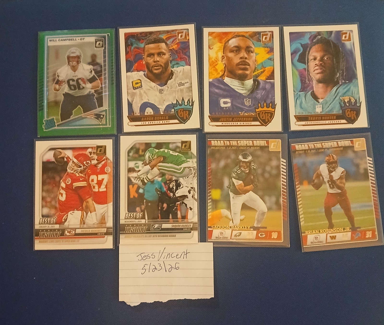 Donruss/Panini Select 2025 145 Football Card Lot. Less Than .50 Cents Per Card