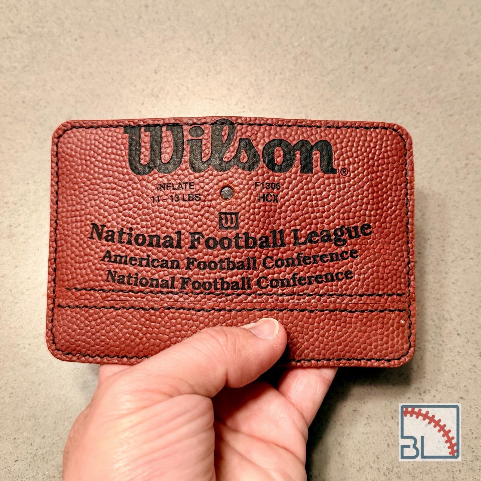 Wilson NFL Minimalist Leather Football Wallet