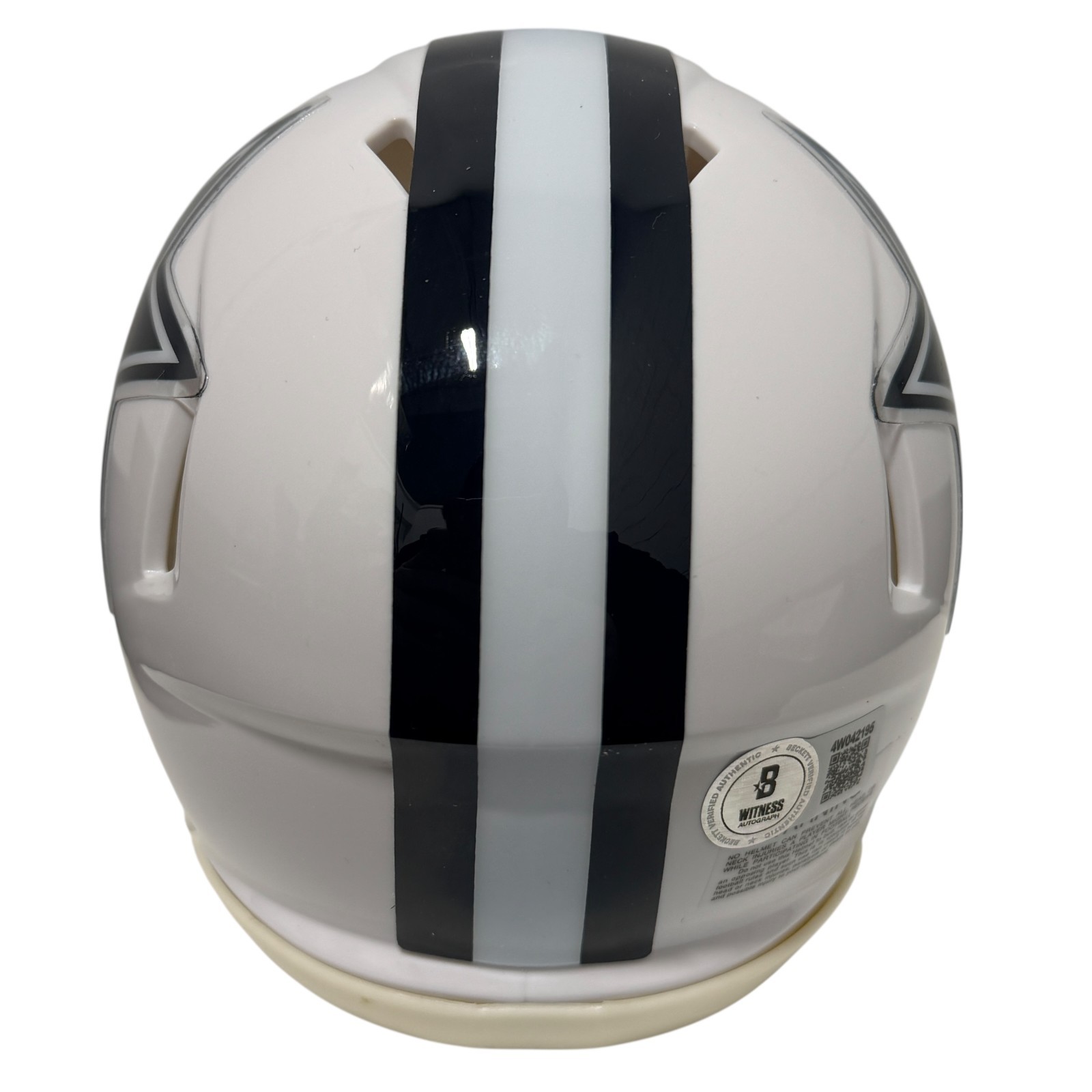 Brandon Aubrey Signed Dallas Cowboys Alt White Mini Helmet Beckett Wit. BAS COA