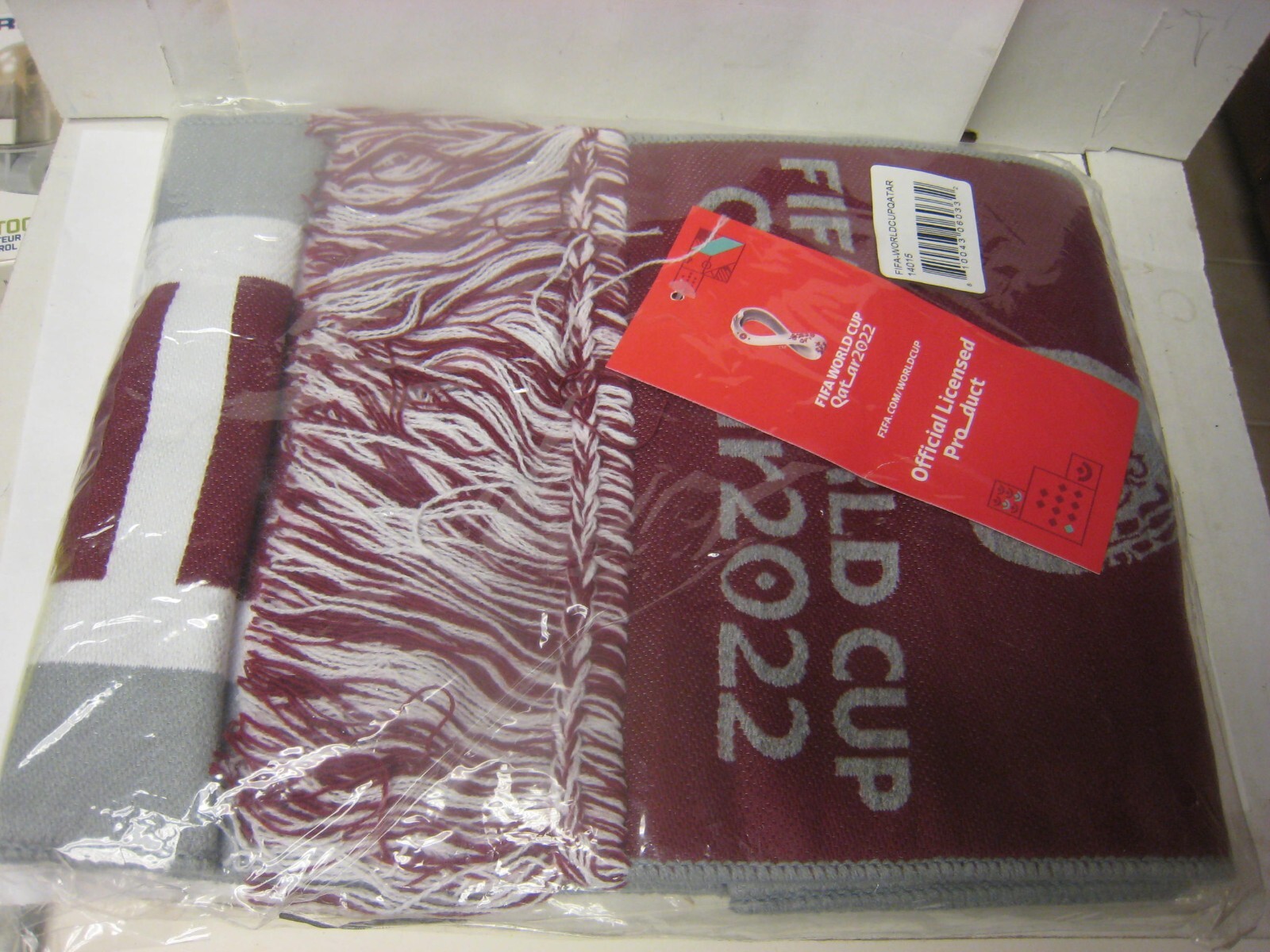NWT Official FIFA License QATAR 2022 World Cup Matchup Scarf New seal