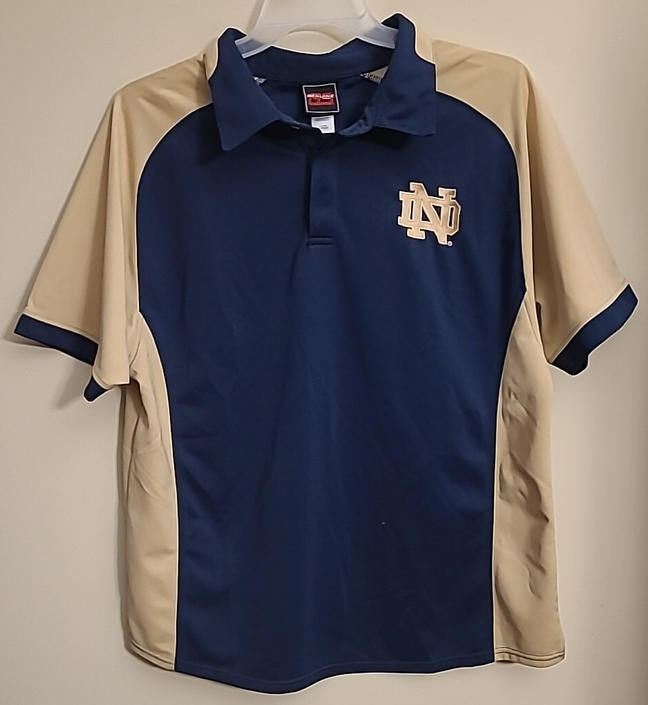 NCAA Notre Dame Mens Large Polo / Golf Shirt by Genuine Stuff -Excellent