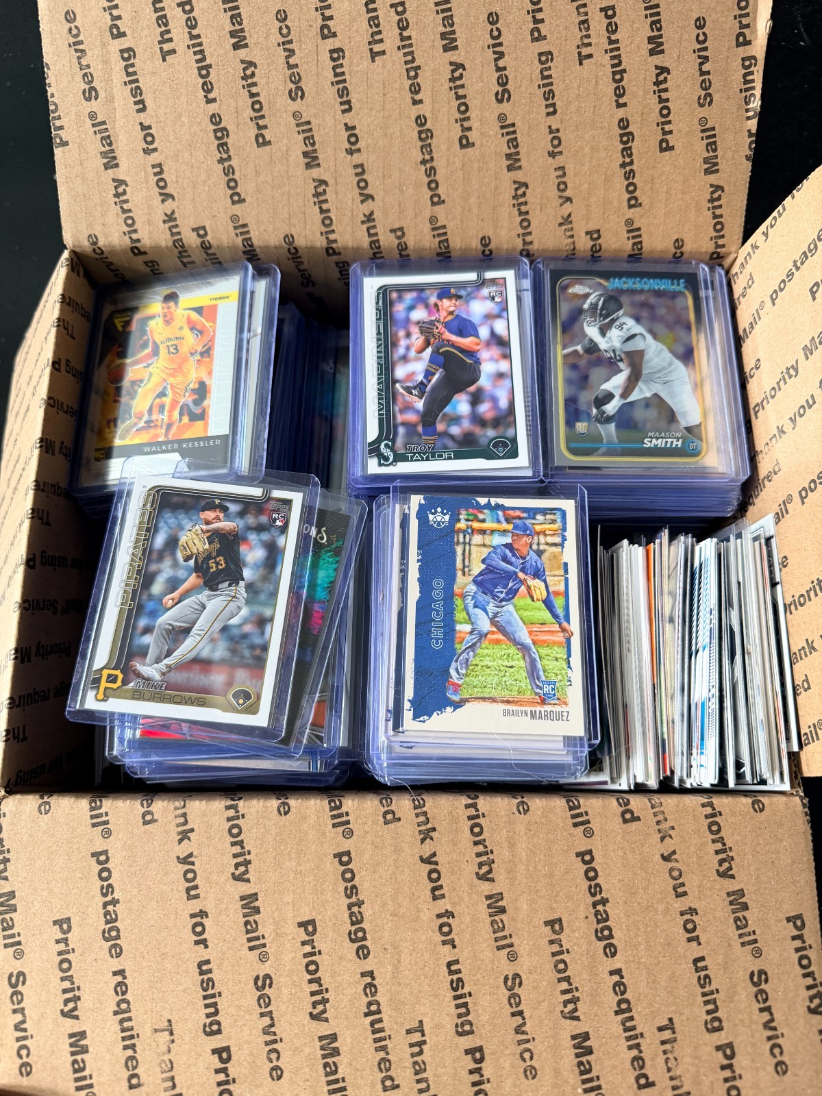 Basketball Football Baseball UFC Medium Flat Rate Box Sports cards 1500+ Cards