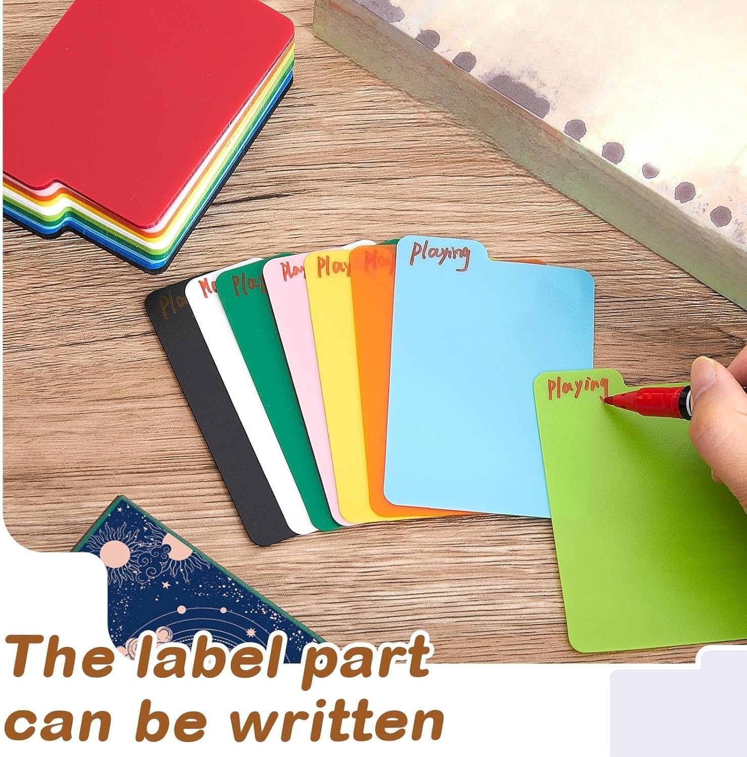 Assorted Color Card Page Dividers – 100 Lightweight Plastic Organizers for Cards