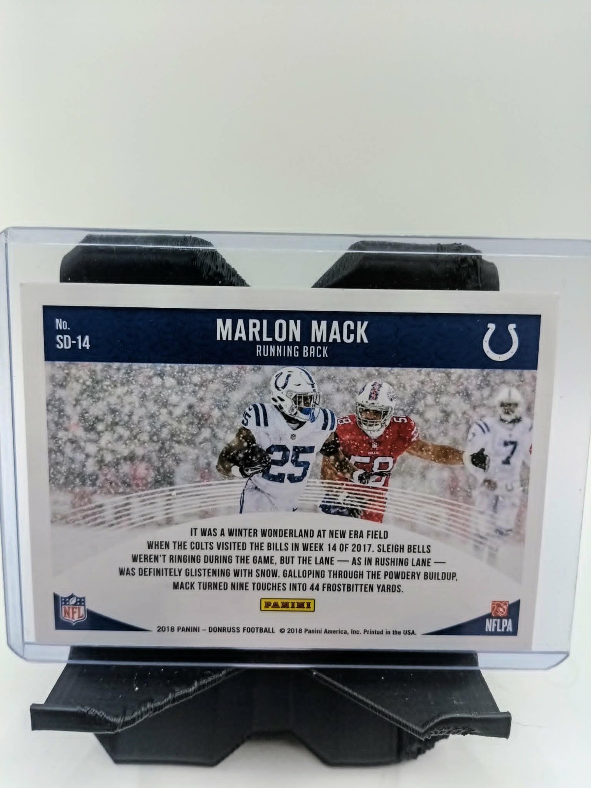 2018 Donruss Snow Days Marlon Mack insert card #SD-14