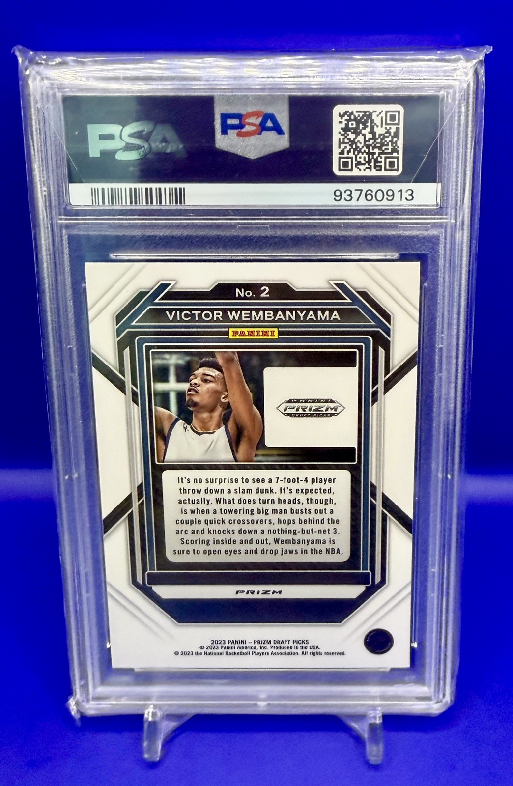2023 Panini Prizm Draft Picks Victor Wembanyama #2 Green PSA 10 RC