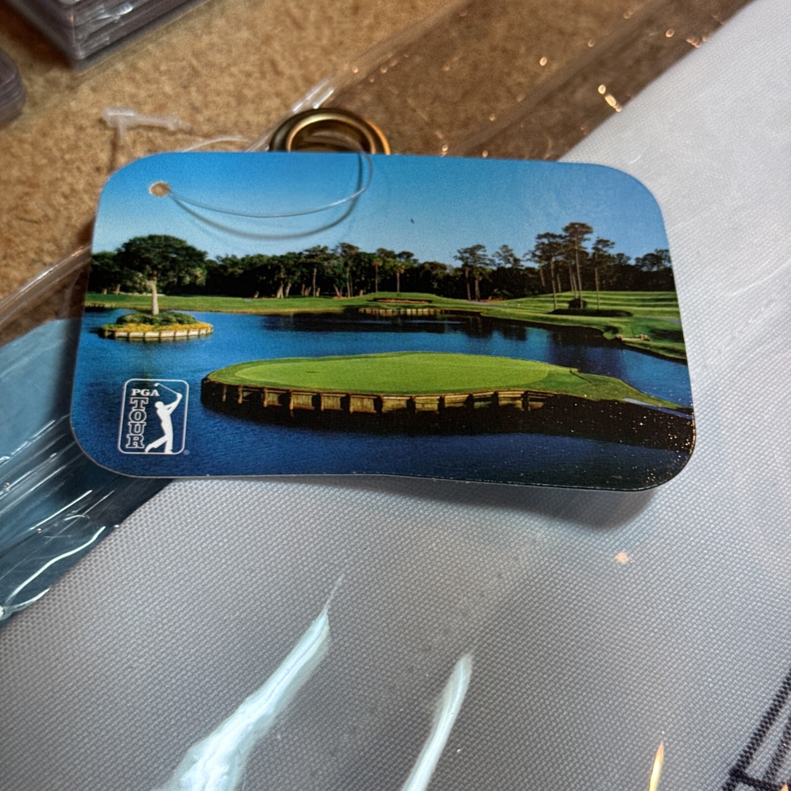 The Players Championship Mark McCumber signed PGA Tour Flag- JSA w/ Personal Ins