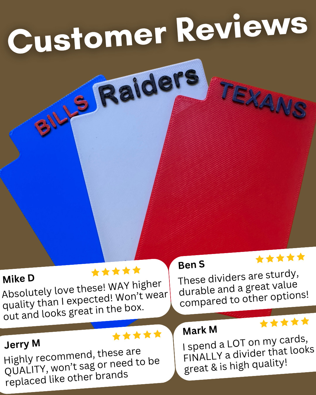 (32) STANDARD NFL Team Sports Card Dividers Football Trading MADE IN USA PLASTIC
