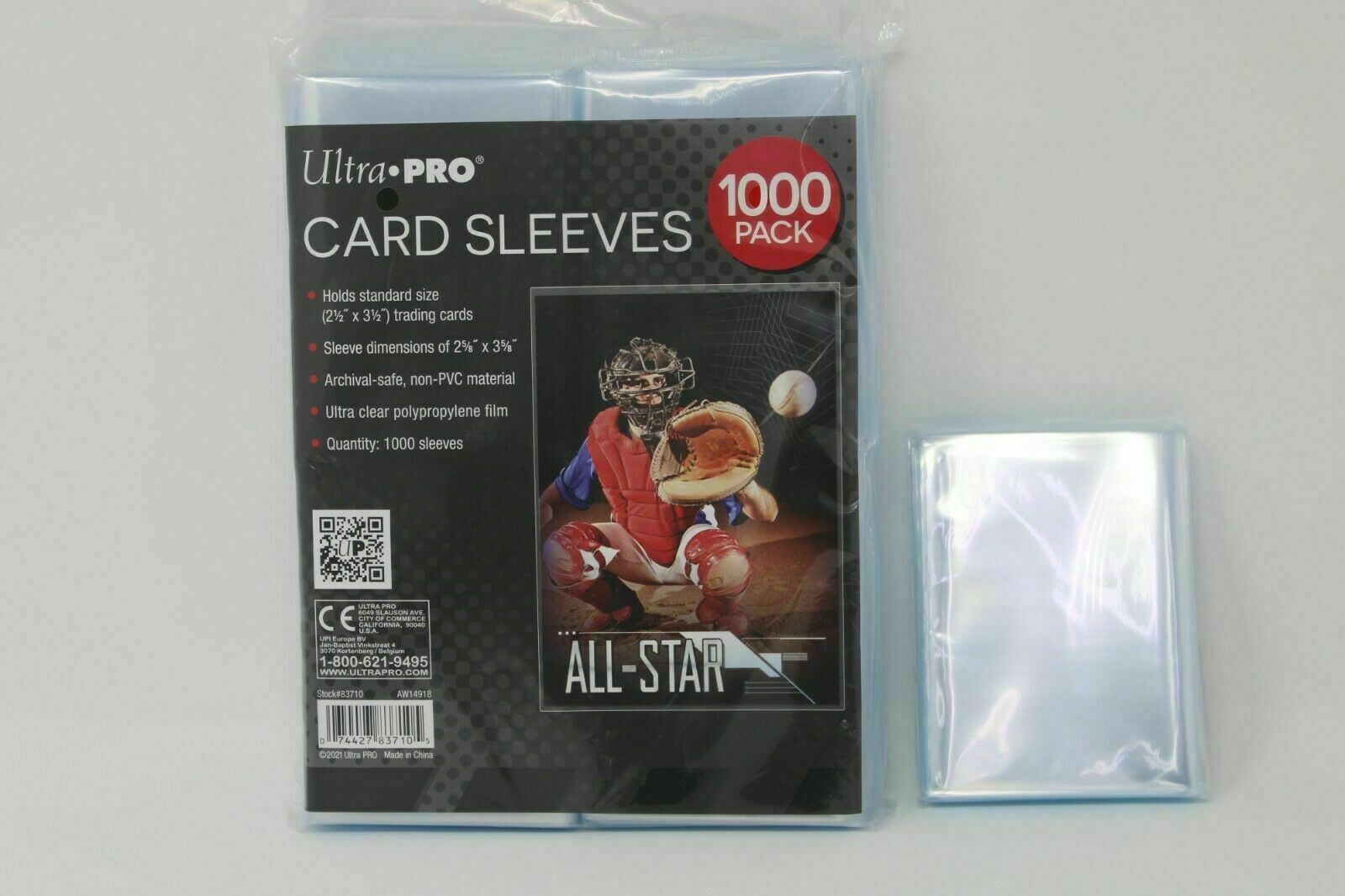 ULTRA PRO CARD SLEEVES X 100 – STANDARD SOFT PENNY SLEEVES 2-5/8″ x 3-5/8″ 35pt