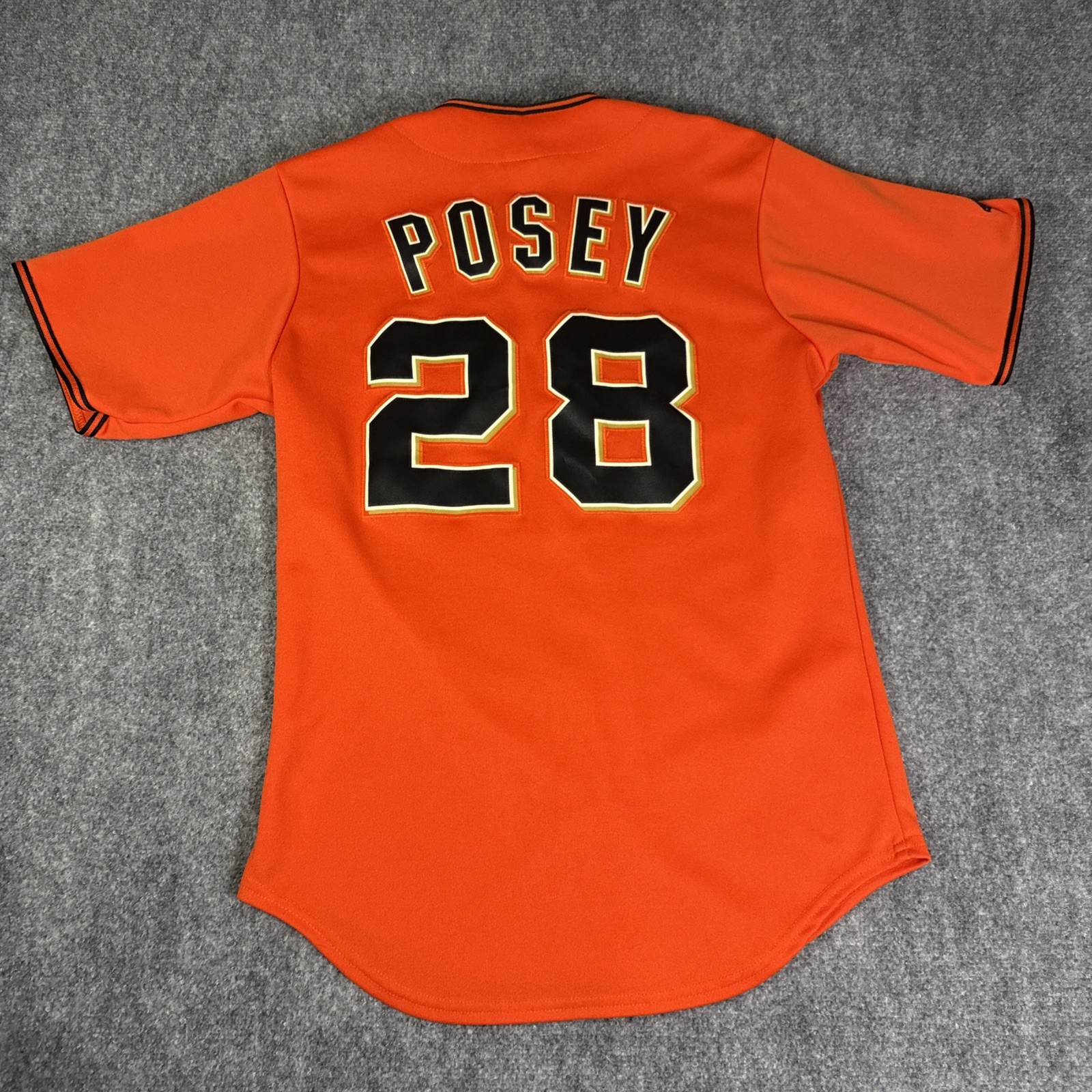 Majestic San Francisco Giants Buster Posey MLB Jersey Orange Mens Small