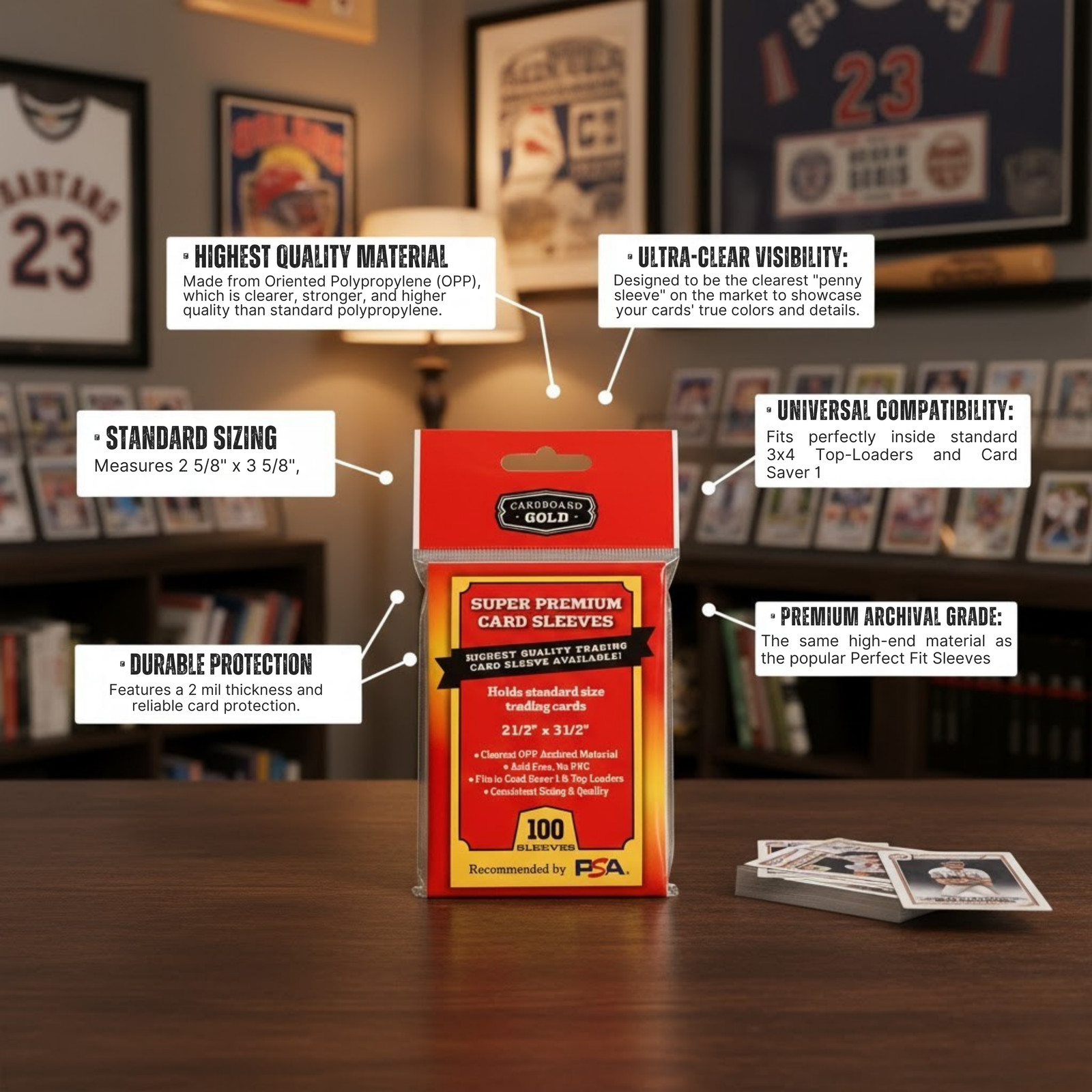 10000 – 100 pks Full Case CBG Super Premium Sports Card Soft Sleeves Acid Free