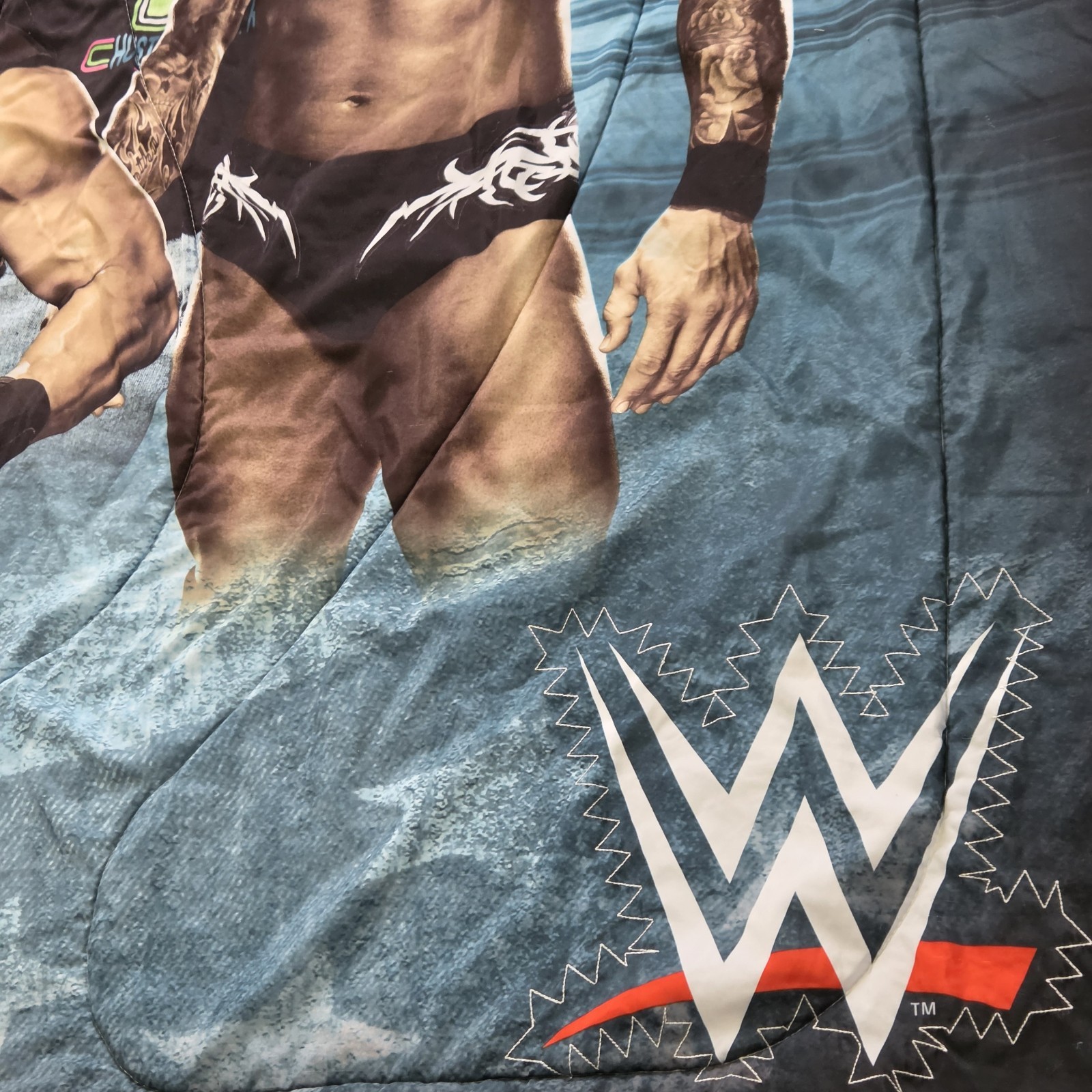 WWE 2015 Reversible Comforter Blanket 84×62″ John Cena Roman Reigns Randy Orton