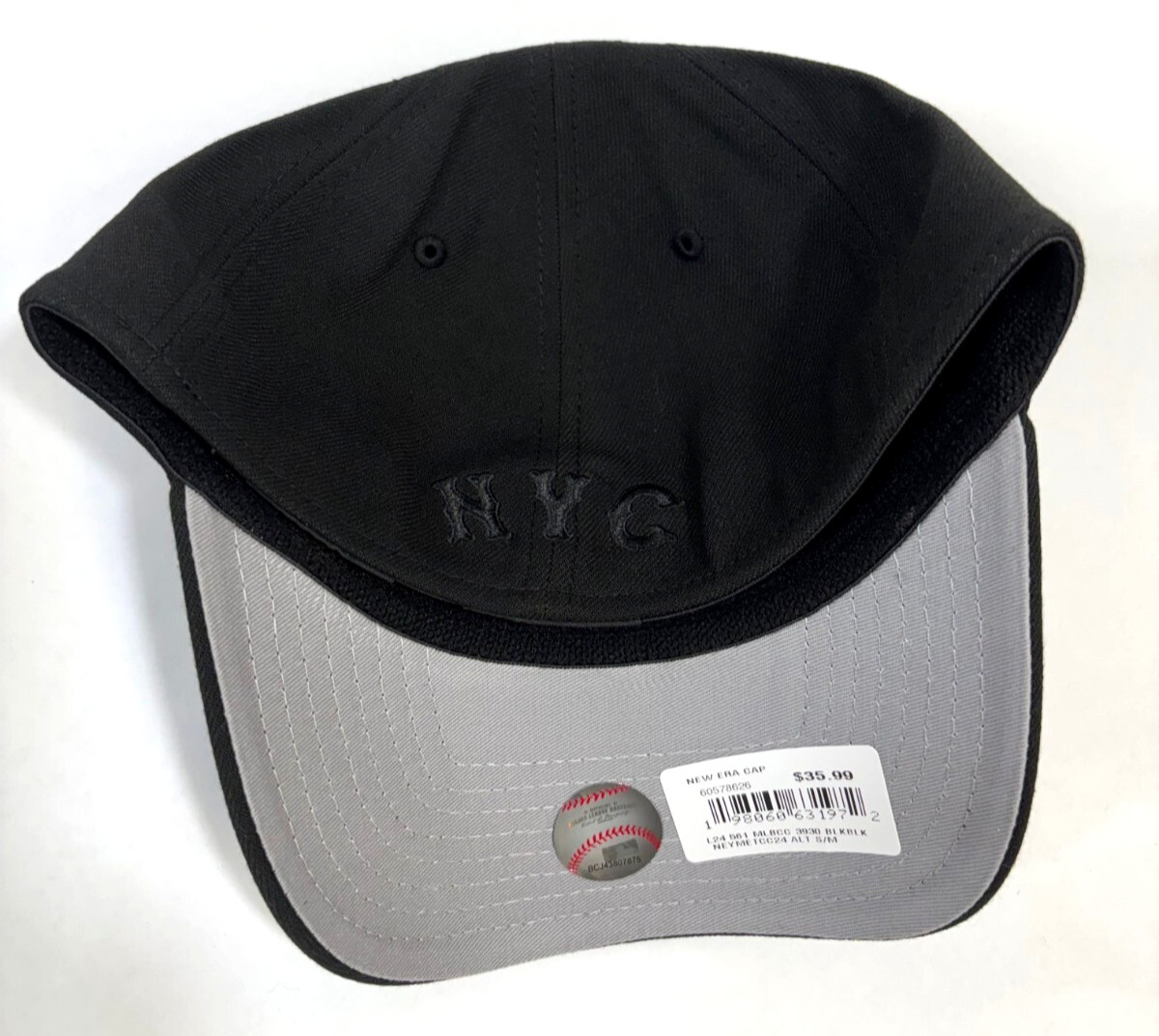New York Mets MLB NE 2024 City Connect Flex-Fit Hat~Black/Black